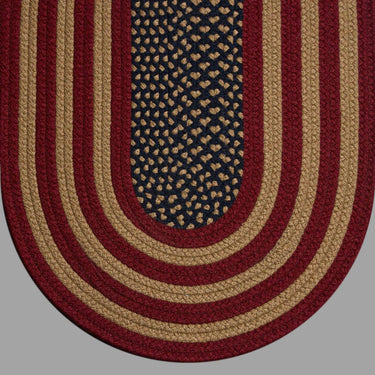 Colonial Rustic American Flag Braided Rugs - The Fox Decor